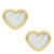 Mother of Pearl Heart Stud Earrings [JESTD0270]