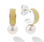Luna Two Tone Pearl Drop Hoop Earrings [JEHOP0377]