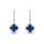 Quatrefoil Sapphire and Diamond Drop Earrings [1ESDX0845]