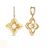 Venetian Princess Four Leaf Flower Drop Earrings [JEOTH0833]