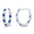 Oval Inside Out Sapphire and Diamond Hoops [1ESDX0864]