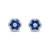 Flower Sapphire and Diamond Stud Earrings [1ESD10296]