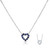 Tiny Treasures Diamond and Sappphire Heart Pendant [JNOTH0862]