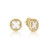 Medallion Mother of Pearl and Diamond Earrings [JESTD0530]
