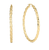 Designer Gold Twisted Hoop Earrings [JEHOP0474]