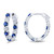 Oval Inside Out Sapphire and Diamond Hoop Earrings [1ESDX0866]