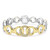 Signature Caviar Two Tone Interlocking Diamond Bracelet [JBOTH1224]