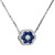 Sapphire & Diamond Flower Pendant Necklace [1DFSD0690]
