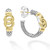 Signature Caviar Two Tone Interlocking Hoop Earrings [JEHOP0557]