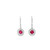 Ruby and Diamond Halo Drop Earrings [JEOTH0882]