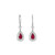 Ruby and Diamond Halo Drop Earrings [JEOTH0883]