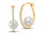 Diamond and Pearl Hoop Earrings [JEHOP0536]