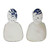 Rock Candy Crinkle Post Drop Earrings with Mother of Pearl Drop [JEOTH1152]