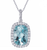 Sky Blue Topaz and Diamond Pendant Necklace [JNPEN0735]