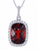 Garnet and Diamond Pendant Necklace [JNPEN0736]