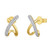 Diamond X Stud Earrings [JESTD0847]