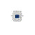Sapphire and Diamond Halo Ring  [JROTH2287]