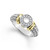 Two-Tone Diamond Circle Caviar Ring [JROTH1541]
