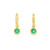 Bezel Set Emeralds Drop Earrings  [JEOTH1716]