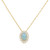Halo Opal Pendant Necklace [JNPEN1947]