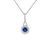 Blue Sapphire and Diamond Pendant Necklace [JNPEN2079]