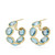 Jaipur Blue Topaz Hoop Earrings [JEHOP1071]