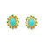 Estate Cabachon Turquoise Earrings [JEOTH1806]