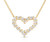 Diamond Open Heart Pendant Necklace [1DHRT0257]