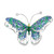 Sapphire and Emerald Butterfly Brooch [JAPNB0255]