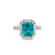 Blue Zircon and Diamond Ring [JROTH2854]