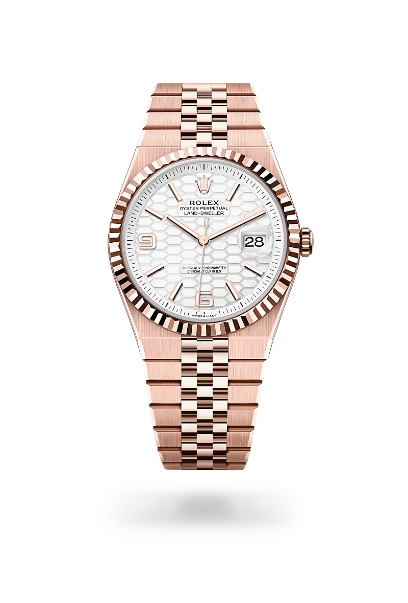 Rolex Land-Dweller 40 18 ct Everose gold, M127335-0001 | Lux Bond