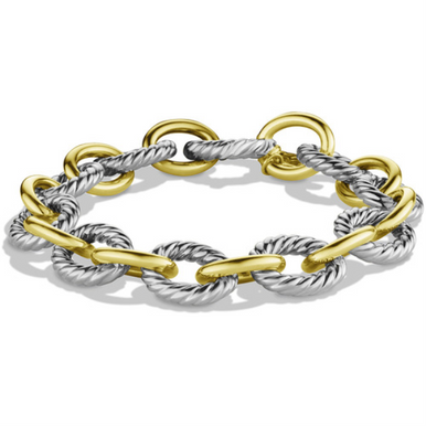 Oval Extra-Large Link Bracelet With Gold, 46% OFF