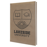 7" x 9 3/4" Laserable Leatherette Journal with Lined Notepad