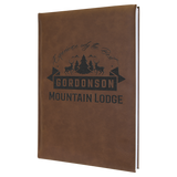 7" x 9 3/4" Laserable Leatherette Journal with Lined Notepad