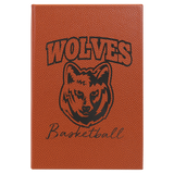 "5 1/4"" x 8 1/4"" Laserable Leatherette Journal with Lined Notepad "