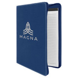 9 1/2" x 12" w/Zipper Laserable Leatherette Portfolio with Notepad