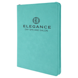 9 1/2" x 12" w/Zipper Laserable Leatherette Portfolio with Notepad