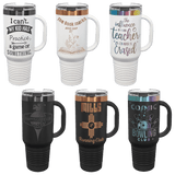 Ion Plated Polar Camel 40 oz. Travel Mug with Handle, Straw Included
