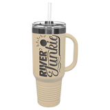 Ion Plated Polar Camel 40 oz. Travel Mug with Handle, Straw Included
