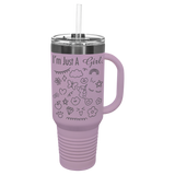 Ion Plated Polar Camel 40 oz. Travel Mug with Handle, Straw Included
