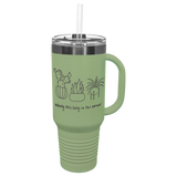 Ion Plated Polar Camel 40 oz. Travel Mug with Handle, Straw Included
