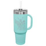 Polar Camel 40 oz. Travel Mug with Handle, Straw Included