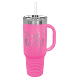 Polar Camel 40 oz. Travel Mug with Handle, Straw Included