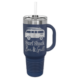 Polar Camel 40 oz. Travel Mug with Handle, Straw Included