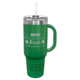 Polar Camel 40 oz. Travel Mug with Handle, Straw Included