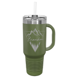 Polar Camel 40 oz. Travel Mug with Handle, Straw Included