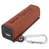 Leatherette Power Bank with USB-C Cord