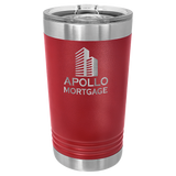 The Polar Camel 16 oz pint delivers classic pint styling with modern insulated performance. Featuring double-wall vacuum insulation, this 16 oz pint keeps drinks hot or cold two times longer than standard tumblers. Made from 18/8 gauge Type 304 food grade stainless steel, it offers durability, corrosion resistance, and clean taste. The included clear slider lid helps reduce spills while maintaining easy sipping. Laser engraving provides permanent customization that will not fade or peel, making this pint ideal for breweries, restaurants, corporate gifts, events, and promotional drinkware.