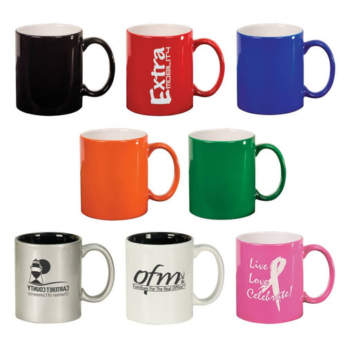 11 oz. Round Ceramic LazerMug