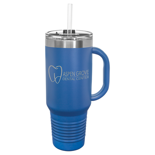 Polar Camel 40 oz. Travel Mug with Handle, Straw Included